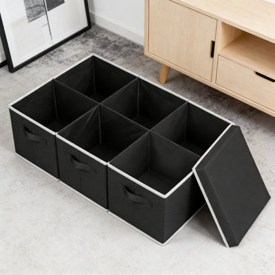 Extra Large Storage Bins With Lids And Clear View Window - Fabric Storage Cubes For Closet, Shelves, Bedroom, And Office Organization