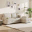 Canapé-lit modulaire 96 po avec rembourrage caché et porte-gobelets et sacs de rangement latéraux 96 po | Lit simple escamotable, méridienne 59 po, accoudoirs carrés-1839152492