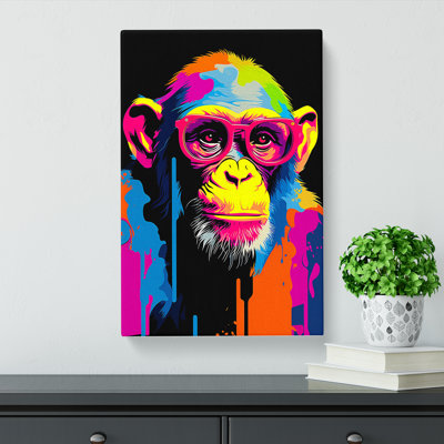 Monkey Pop Art - Wrapped Canvas