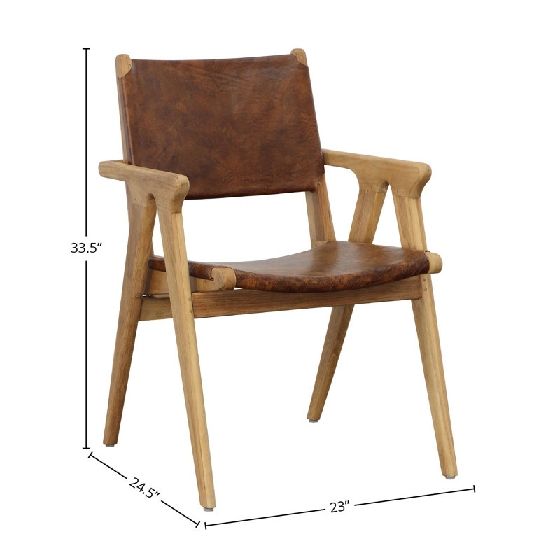 Chaise en cuir Holtby