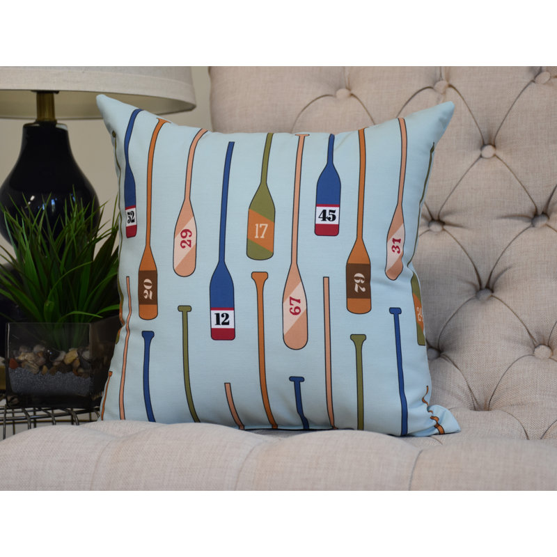 Housse et insert de coussin carré Nantucket, Bleu, 16 po x 1 po