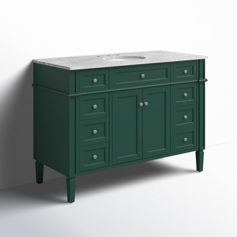 Ensemble de meuble-lavabo simple 48 "Rivers, Vert
