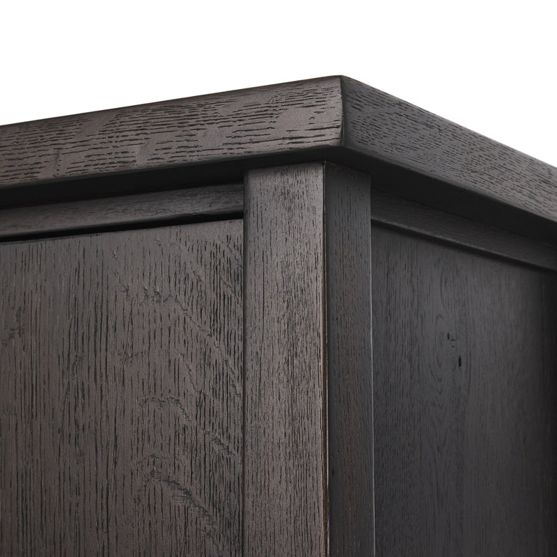 Dalton Cabinet-Aged Natural Oak, Smoked Black