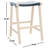 Kellan Upholstered Genuine Leather Counter Stool with Solid Wood Frame-1101715343-1101715342