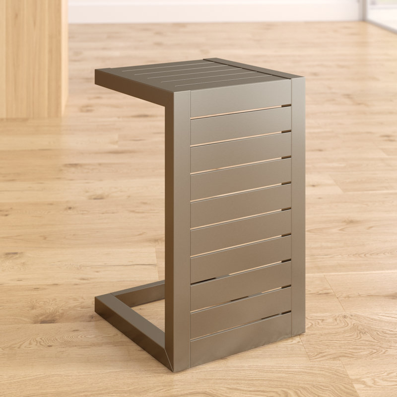 Antaqui End Table, Silver/Aluminum