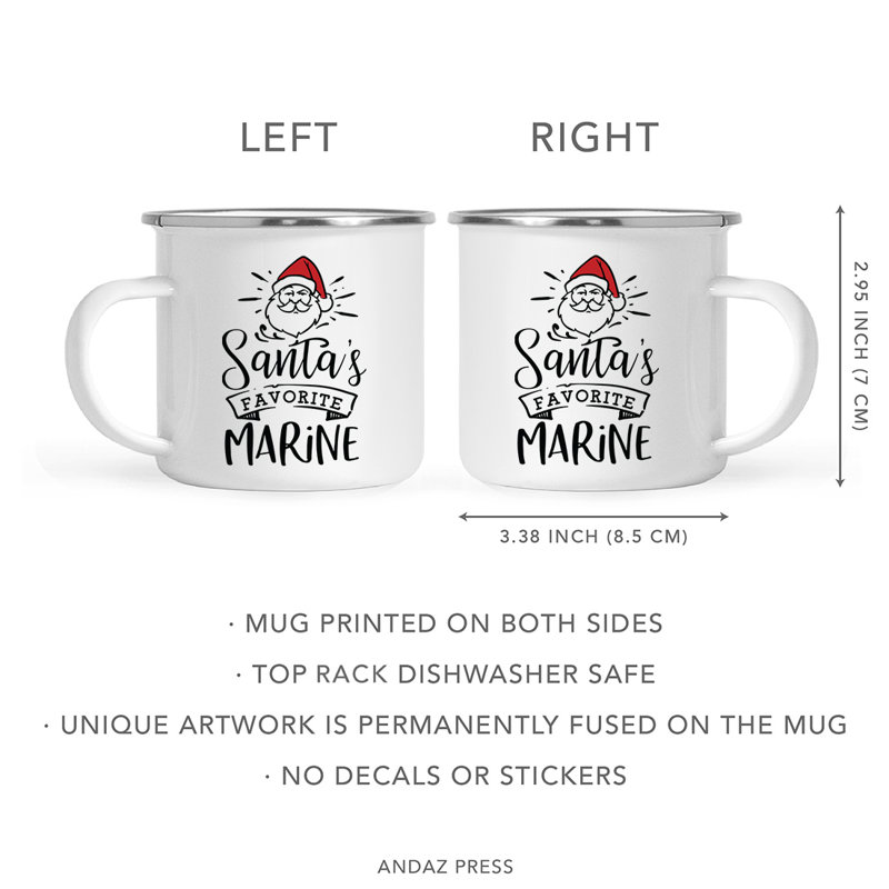 Tasse de camping militaire Yunus Santa's Favorite, Marine