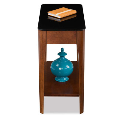 Alantis Obsidian Solid Wood Narrow End Table