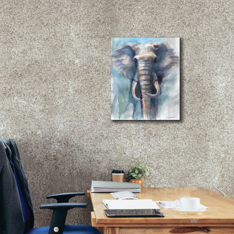 «Gentle Giant Elephant» par Robert Campbell, art mural sur toile, H 24 po x l 20 po x P 0,75 po