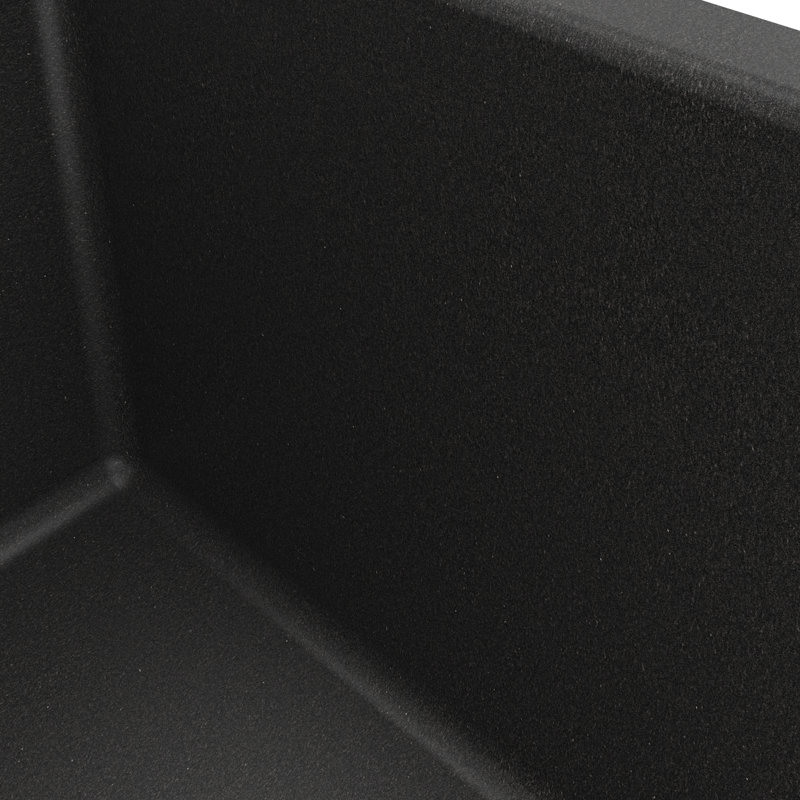 Évier de cuisine à simple cuve 24 3/8 po x 19 1/8 po Karran Quartz, Noir