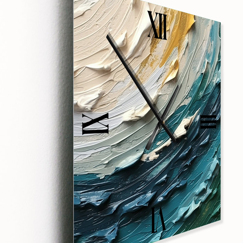 Horloge murale Teal Cream, Petit