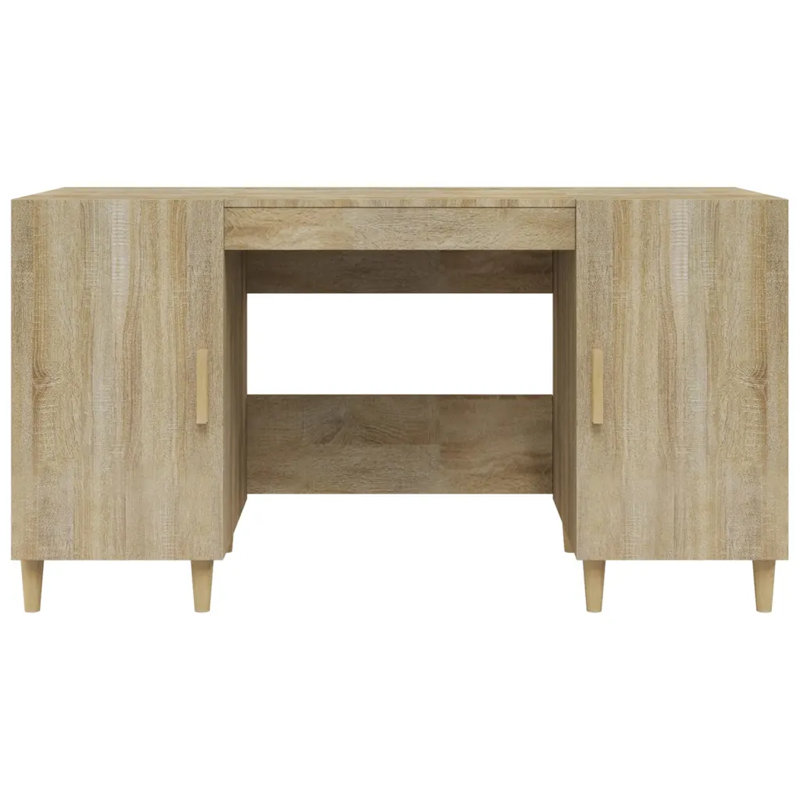 140Cm W Rectangular Computer Desk, Sonoma Oak