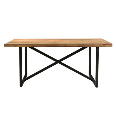 Solid Wood Top Double Pedestal Dining Set
