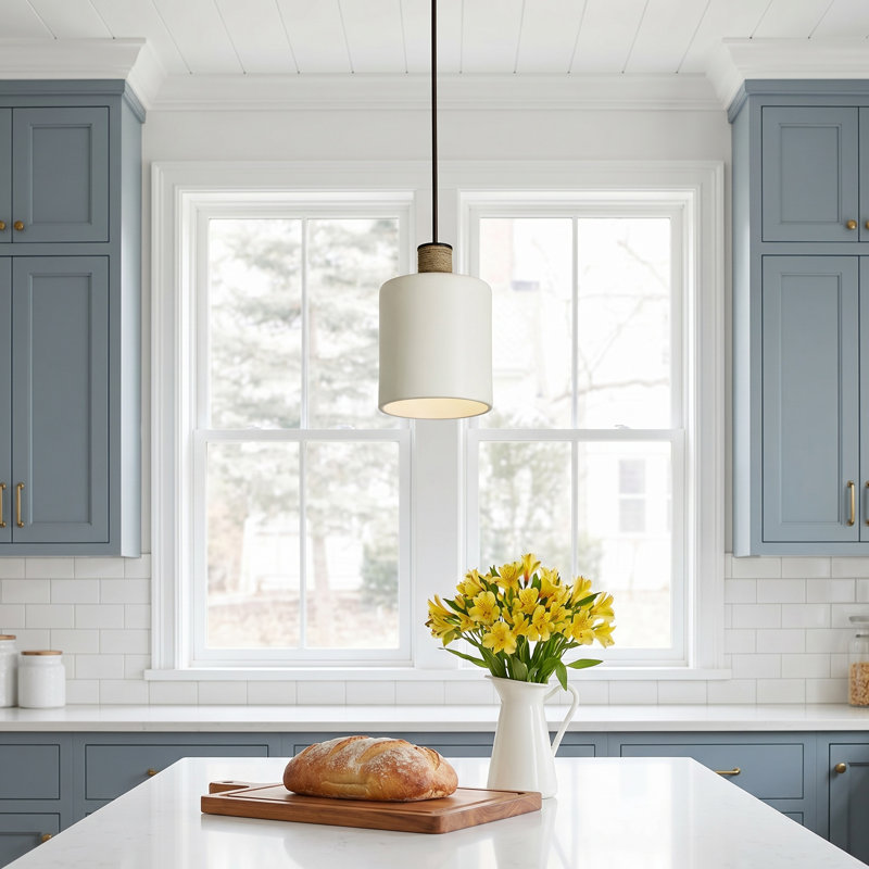 Gwenelle 1 - Light Dark Pewter Single Pendant