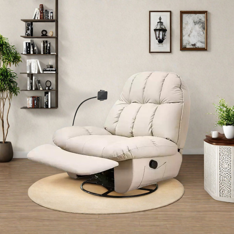 Fauteuil inclinable 360 °, Crème, crème