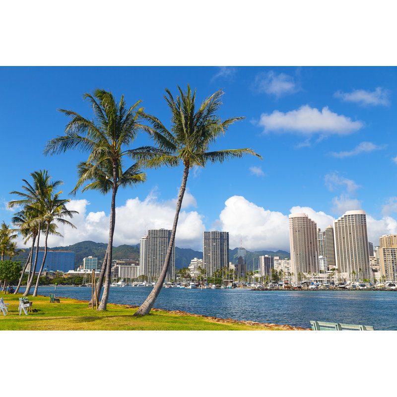 Heredia Waikiki Beach - Wrapped Canvas Print, 30cm H x 46cm W x 3.8cm D