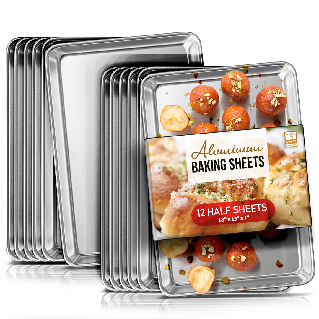 Joytable Non-Stick Aluminized Steel Half Sheet Pan Set (Set of 12) Joytable