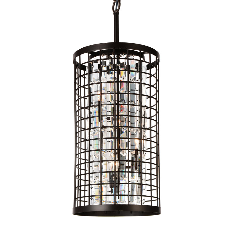 Luminaire suspendu cylindrique unique 4 lumières Hargett