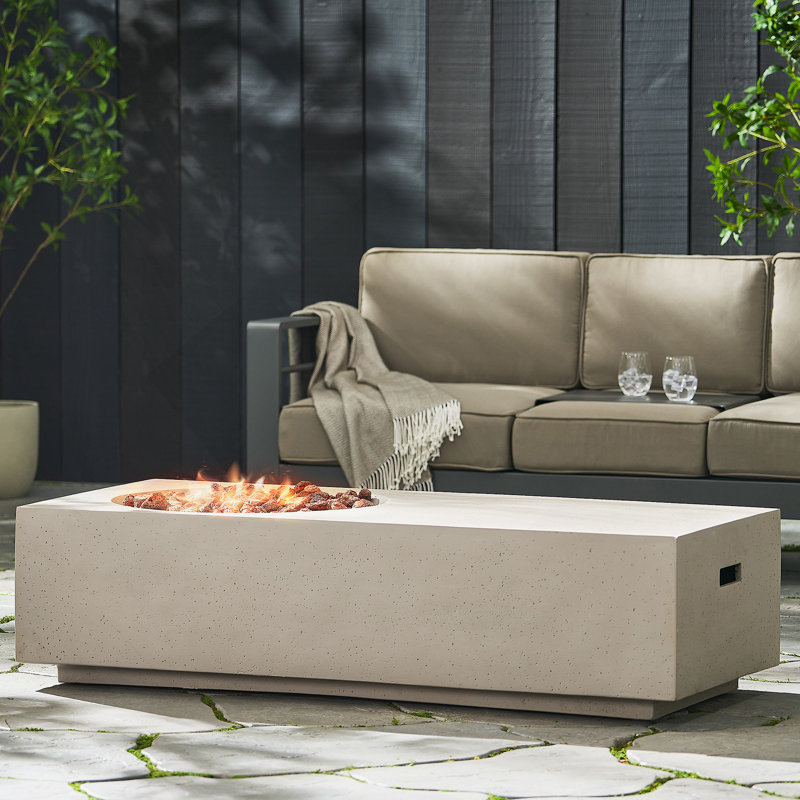 RECTANGLE 14.75" MGO FIRE PIT - 50 000 BTU