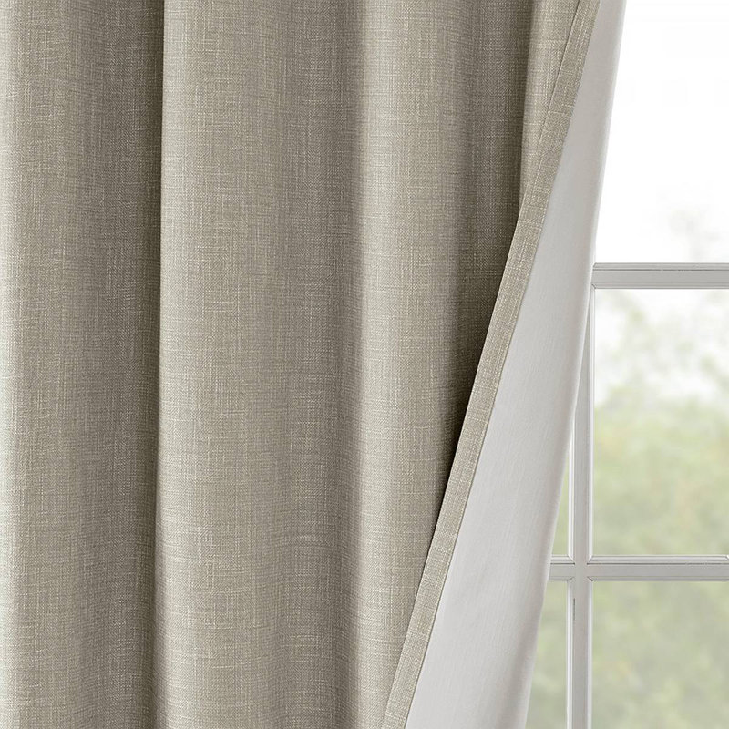 Panneau de rideau occultant imprimé avec œillets (seulement 1 panneau PC), Taupe, L 50 po x L 54 po
