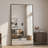 Aluminum Alloy Framed Full Length Mirror with Stand Rectangle Wall Mirror-1836232597-1836232596