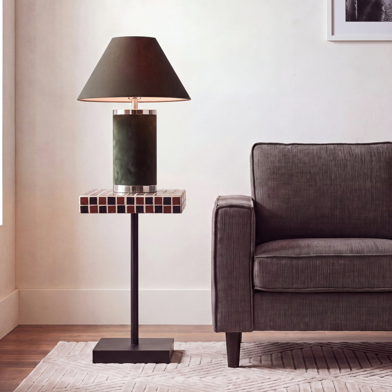 Baela Satomi Accent Table, Bordeaux/Black