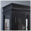 Vitrine vitrée noire avec cadre en bois, rangement à 6 niveaux pour objets de collection, vin et décoration