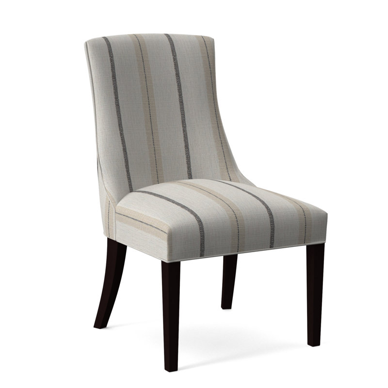 Chaise de salle à manger Tuxedo, Finition java, Indigo géométrique 0414-63