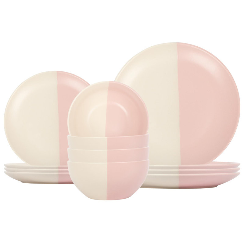 Dinnerware - Service for 4, Dusty Pink