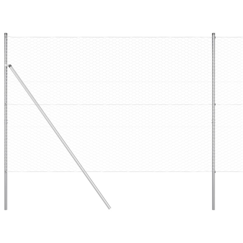 Hexagon Fence 100 M Galvanised Steel, 150cm H x 10000cm W