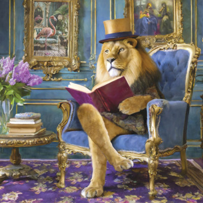 Novel Victorian Lion 16x16