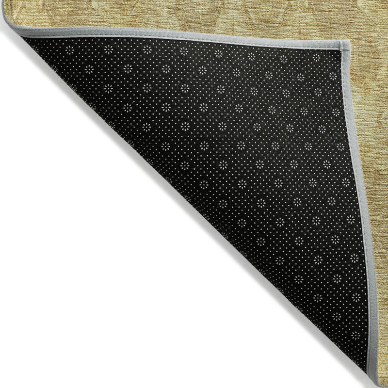 Tapis intérieur / extérieur géométrique lavable taupe et beige 9 pi x 12 pi