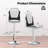 Modern Racing Style Bar Stools Adjustable Swivel Barstools, Counter Height Chairs Seat with Footrest-196024396