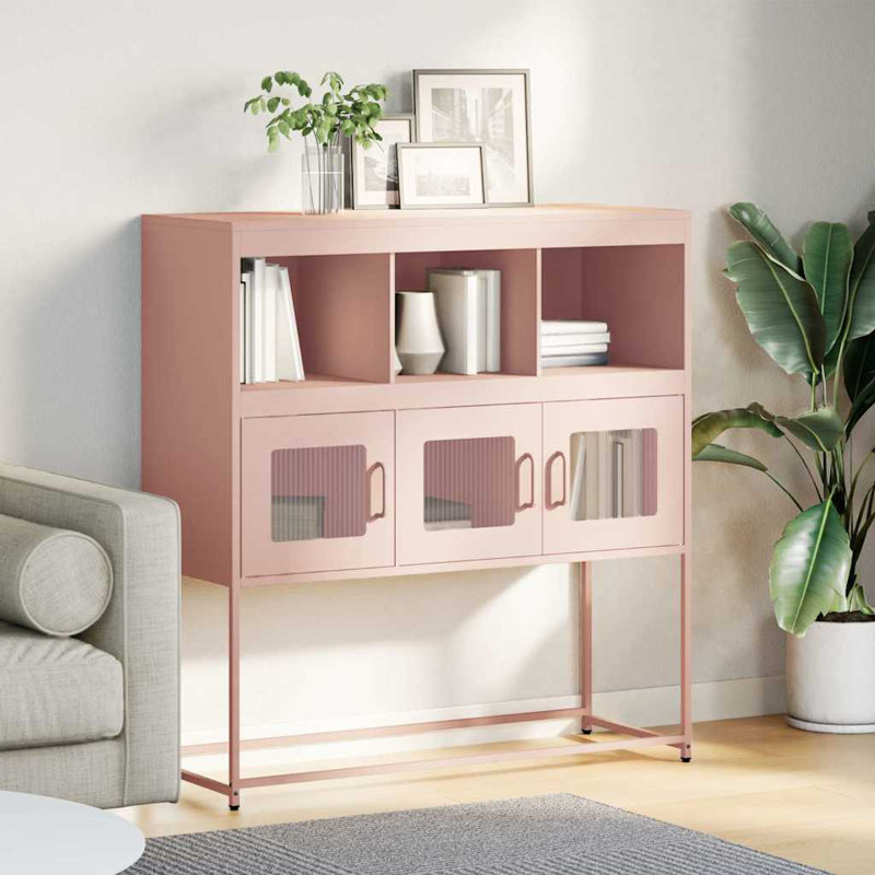 Sideboard 100.5X39x107 Cm Cold-Rolled Steel, Pink