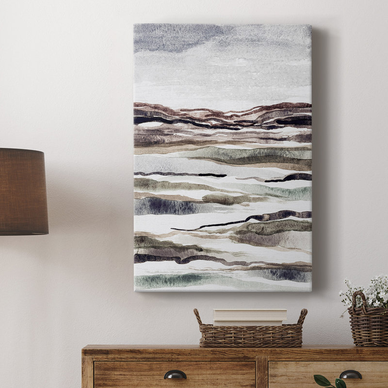 «Mute Earth Layers II» - galerie sur mesure Cavas, H 18 po x l 12 po