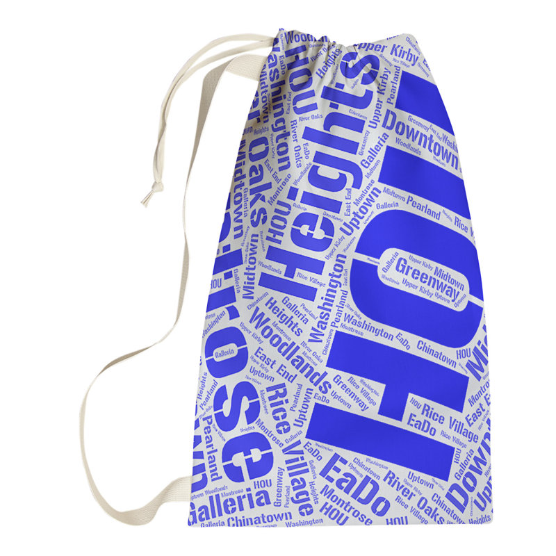 Laundry Hamper with Handles, Small (29" H x 18" W x 1.5" D), Houston, Blue