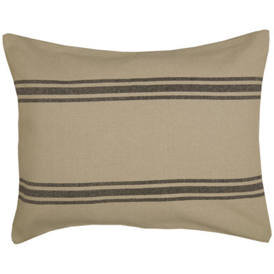 Mill House Stripe Black Standard Sham 27Lx21W