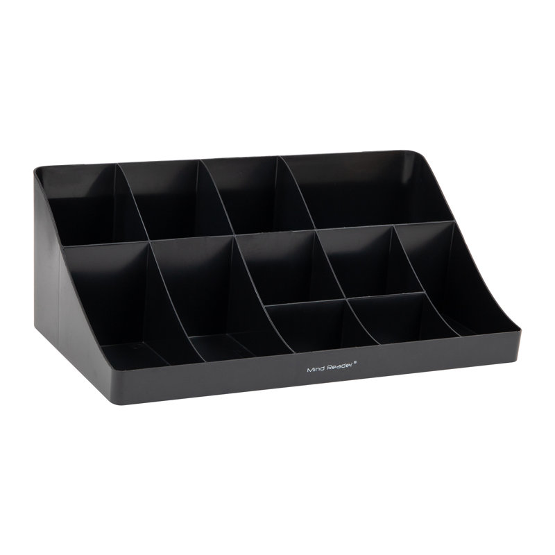 Mind Mind Cup and Condiment Station, Organisateur de comptoir, Bar à café, Cuisine, Agitateurs, L 17,875 po x l 9,5 po x H 6,625 po