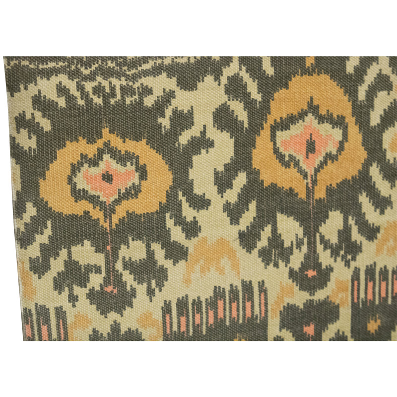 Flatweave Wool Ikat Area Rug in Multi