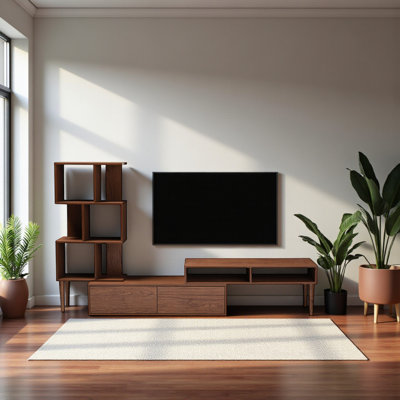 Nostrum Television Stand Entertainment Center Display Unit, 88.71'' W X 15.41'' D X 38.12'' H
