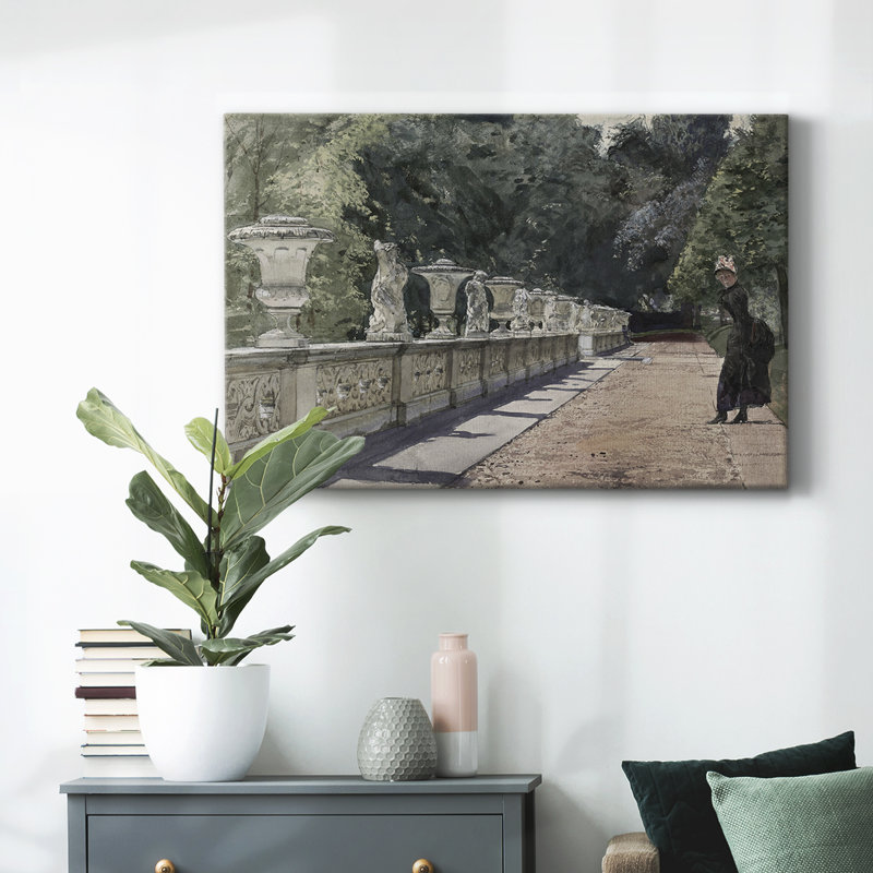 "Botanique rétro" sur toile, H 41 po x l 61 po x P 1,5 po, Toile tendue
