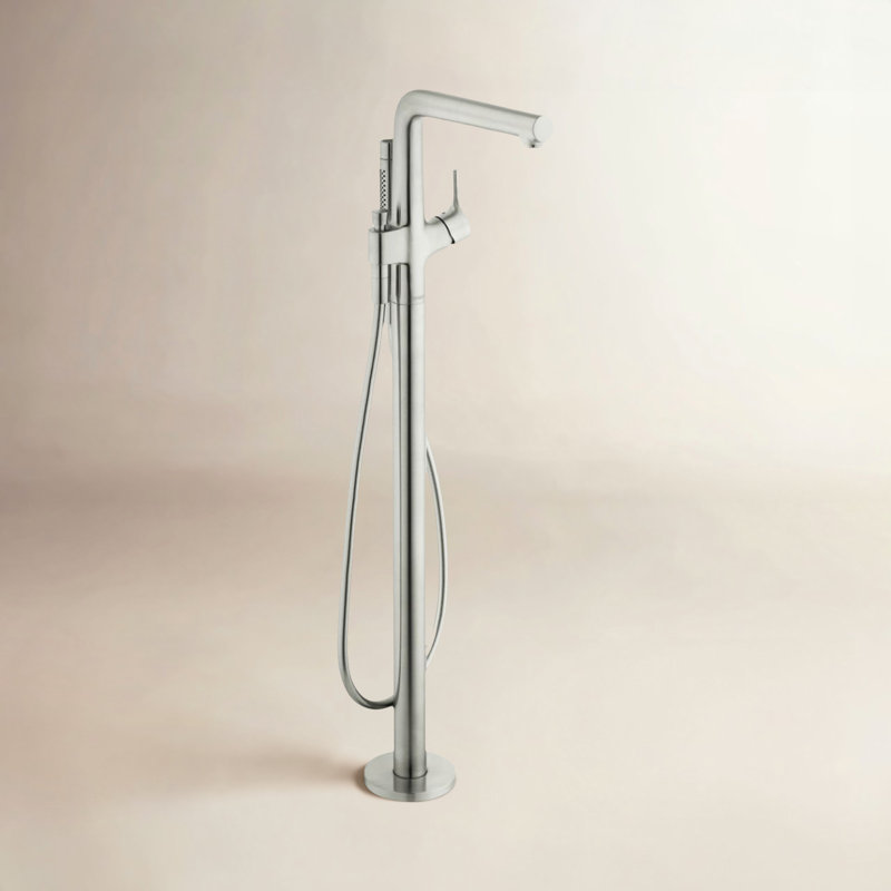 Talis S Single Handle Floor Mounted Trim with Hand Shower, Brushed Nickel