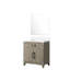30 po L x P 22 po. Meuble-lavabo en chêne gris avec comptoir en quartz blanc et miroir à 28 tiroirs à fermeture en douceur pour la salle de bain