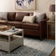 Anders Traditional Floral Wool and Nylon Blue Area Rug