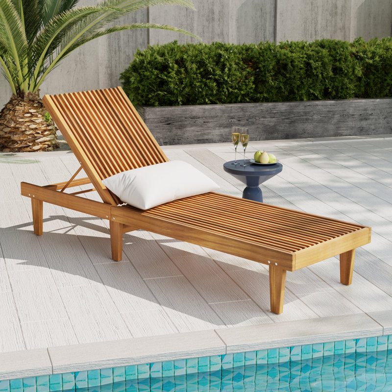 Chaise Lounge Chair, Teak