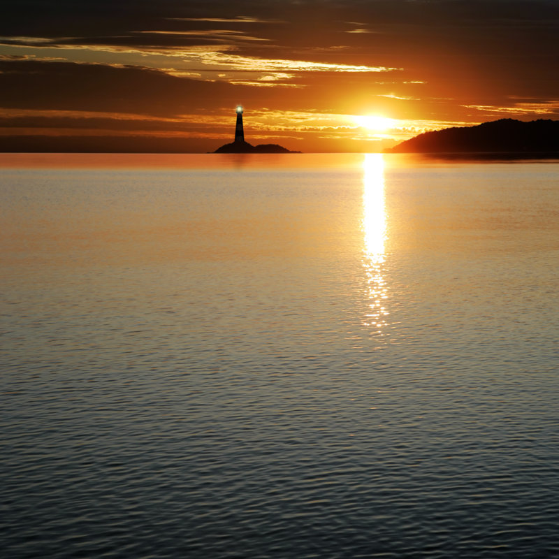 Silhouette de phare par Sharplie_Done, H 30 po x l 30 po
