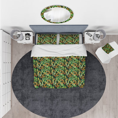 Ensemble de housse de couette tropical