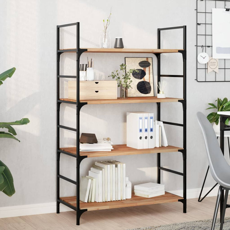 Floating Shelf Untreated Solid Wood Acacia, Dark Brown/Black, 2cm H x 100cm W x 40cm D