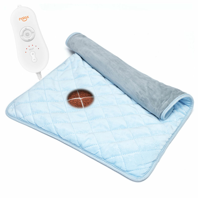 Nalax Electric Heating Throw, 12" W x 24" L, Light Blue