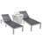 Outdoor Rust-Resistant Metal Chaise Lounge with Table-2054115867