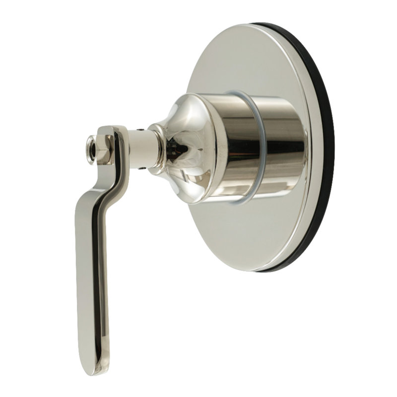 Kingston Brass Whitaker Single-Handle Three-Way Diverter Valve With Round Trim Kit, Polished Nickel